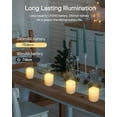 thumbnail image 4 of SHYMERY Flameless Votive Candles,Flameless Flickering Electric Fake Candle,24 Pack 200+Hour Battery Operated LED Tea Lights in Warm White for Wedding, Table, Halloween,Christmas Decorations 1.5"X1.7", 4 of 10