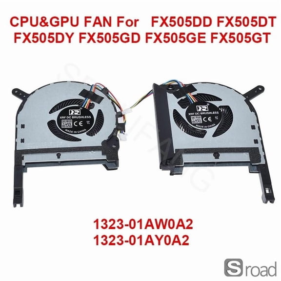 Laptop Cooling Fan Replacement For ASUS TUF Gaming FX505DD FX505DT FX505DY FX705G Series, CPU GPU Cooler With 4-Pin Connector, Compatible With Part # 1323-01AY0A2, 1323-01AW0A2