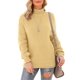 thumbnail image 2 of Jersey Jouica para mujer, cuello alto, de otoño, verde, 2 of 4