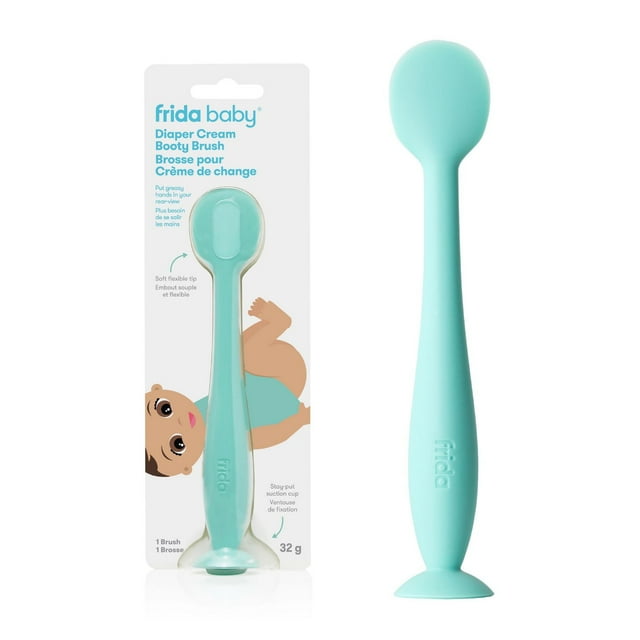 Frida Baby - Silicone Booty Brush Applicator for Infant Diaper Rash Cream and Butt Paste, Blue