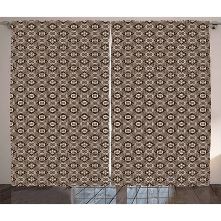 Ukrainian Curtains 2 Panels Set Eastern European Timeless Pattern