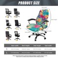 thumbnail image 7 of POLERO Stretch One Piece High Back Computer Office Chair Slipcover, Butterfly Floral Elastic Brushed Fabric Comfortable Chair Covers for Workspace Gaming, 7 of 7