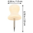 thumbnail image 2 of DEEPCRAFF Wood Color Push Pins for Cork Boards, Office Supplies, Simple Design, and Easy to Use, 1 Box, 2 of 8