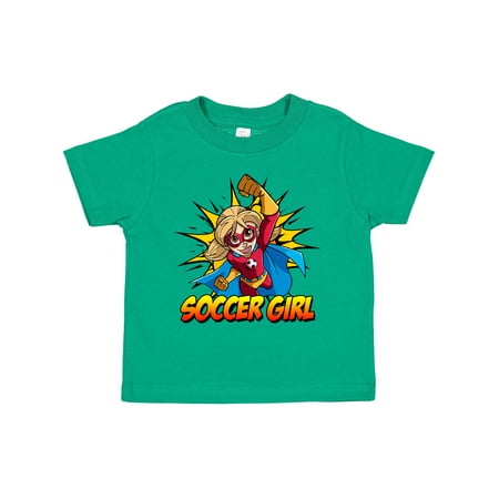 

Inktastic Soccer Girl Superhero Gift Toddler Toddler Girl T-Shirt