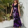 thumbnail image 6 of Glowing Butterfly Purple Background Sleeveless Dress Dresses Women Summer Evening Dresses Ladies Bohemia Long Dresses, 6 of 9
