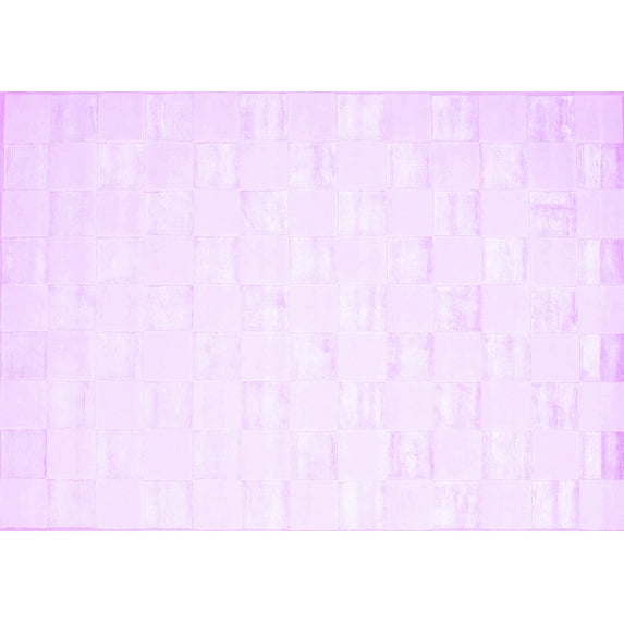 Ahgly Company Indoor Rectangle Solid Purple Modern Area Rugs, 5' x 7'