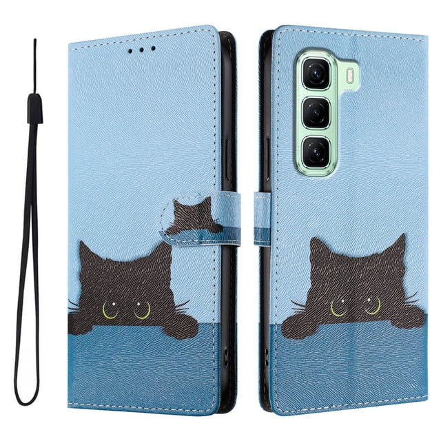 FOXDOCK Funda Tipo Cartera para infinix Hot 50 4G con Soporte y Correa – Diseño de Patrones Lindos
