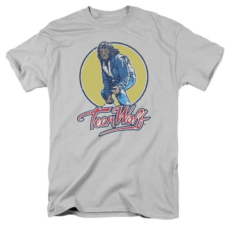 - Teen Wolf Classic 1980s Comedy Film Surfin' Wolf And Logo Adult T-Shirt Tee
