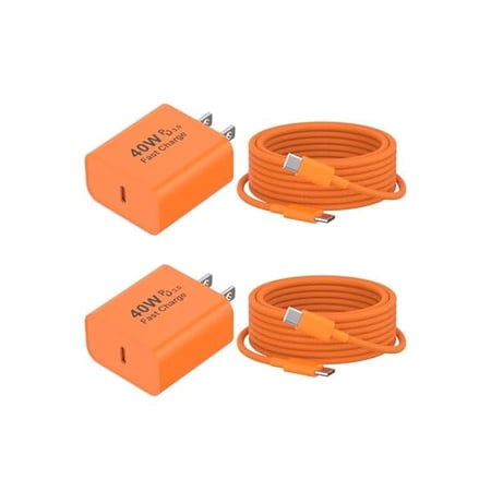 Quyaojz for iPhone 17 Charger Fast Charging 2 Pack PD 40W USB C Apple Charger Block with 6FT Woven Type C to C Charging Cable Cord Compatible With iPhone 17/17 Pro/Air/16/15/16 15 Pro Max