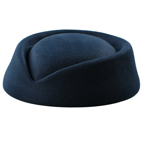 UNTERING Top Hat Solid Color Female Flight Attendant Hat Sweet Business Uniform Live Show Women Caps Hats Air Cosplay
