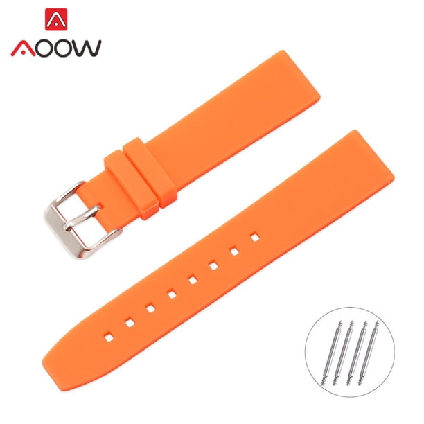 16 Mm 18 20 22 24 26 28 Silicona Suave Deporte Correa De Reloj De Goma Impermeable Reemplazo Pulsera Accesorios