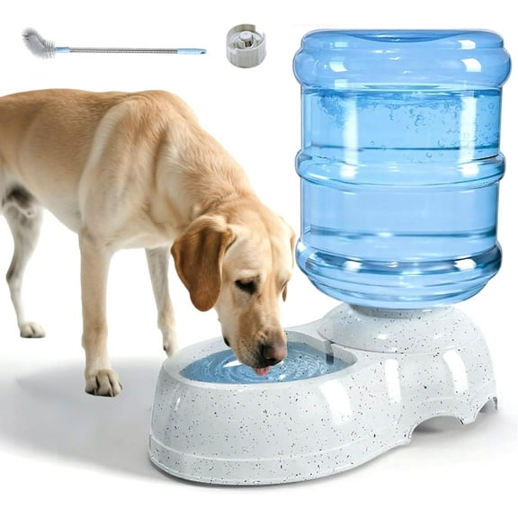 Pet Water Dispenser Large 3 Gallon 11 Liters-Thickened Durable, Dog Cat Water Bowl Dispenser Large,Automatic Pet Waterer Dispenser Station with Bucket Brush