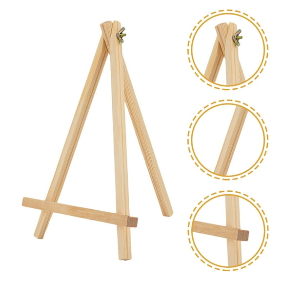 GAXIRE 3-Piece Beige Wood Tabletop Easel Set for Painting Drawing Display Art Supplies