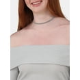 thumbnail image 3 of No Boundaries Metallic Off the Shoulder Top and Flare Pant Set, 2-Piece, Women's, 3 of 4