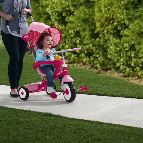 Radio Flyer EZ Fold 4-in-1 Stroll N Trike for Kids Tricycles