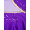 thumbnail image 5 of TSSOE Kids Girls Sleeveless Figure Ice Skating Dress Rhinestone Gymnastic Dance Leotard Competition Costume Purple 14, 5 of 7