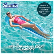 SwimWays Spring Float Premium Hammock Lounger, Inflatable Pool Floats Adult with Fast Inflation for Ages 15 & Up