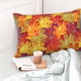 thumbnail image 6 of Kll Autumn Leaves Pillow Covers Envelope Closure,Super Soft And Cozy Fuzzy Fleece Pillow Case Cover 16"X24", 6 of 9