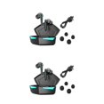 thumbnail image 2 of Sidaley Auriculares Estéreo para juegos Auriculares intrauditivos Juego recargable Auriculares inalámbricos compatibles con Bluetooth V5.0 para Negro 2piezas, 2 of 6