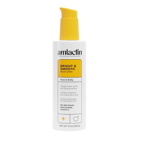 AmLactin Bright and Smooth Resurfacing Serum Lotion, 8oz