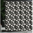 thumbnail image 3 of Ambesonne Flower Shower Curtain, Botany Peonies Illustration, 69"Wx84"L, Charcoal Grey and White, 3 of 4