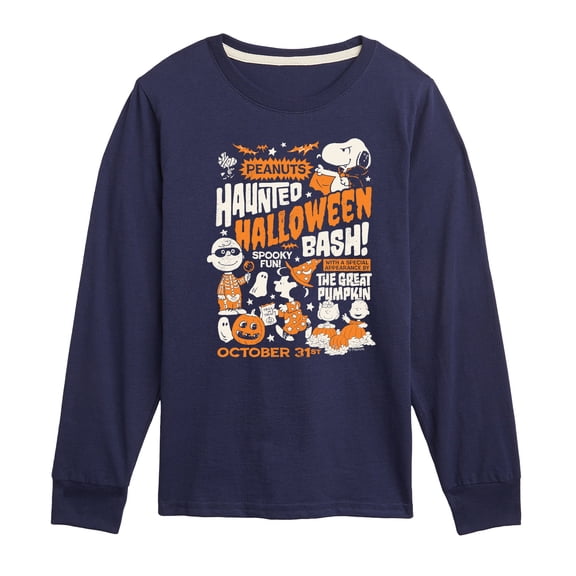 Peanuts - Halloween Poster Boys' Long Sleeve Graphic T-Shirt