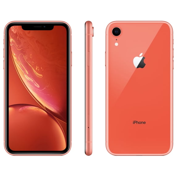 Pre-Owned Fully Unlocked, Apple iPhone XR, Cell Phone, 128GB 3GB RAM, Liquid Retina, IPS LCD, Coral/6.1 Inch