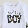 thumbnail image 5 of Xudanell Outfits Baby Boy Letter daddy's boy Print Long Sleeve Sweatshirt Pullover Tops + Joggers Pants Outfit Set, 5 of 5