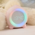 thumbnail image 1 of Reloj despertador digital LED para niños, lámpara luminosa, luz nocturna para niños y niñas, día y noche, volumen ajustable, función de repetición, carga USB., 1 of 5