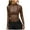 Z_Coffee, variant on tklpehg Sheer Long Sleeve Tops for Women Solid Color Womens Tops Loose See-Through Seamless Arm Shaper Top Comfy Long Sleeve Blouse Round Neck Black M