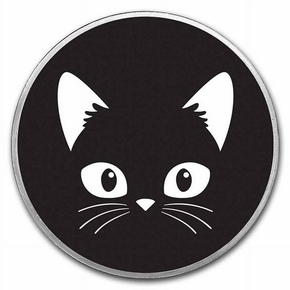 1 oz Silver Colorized Round - APMEX (Black Cat)