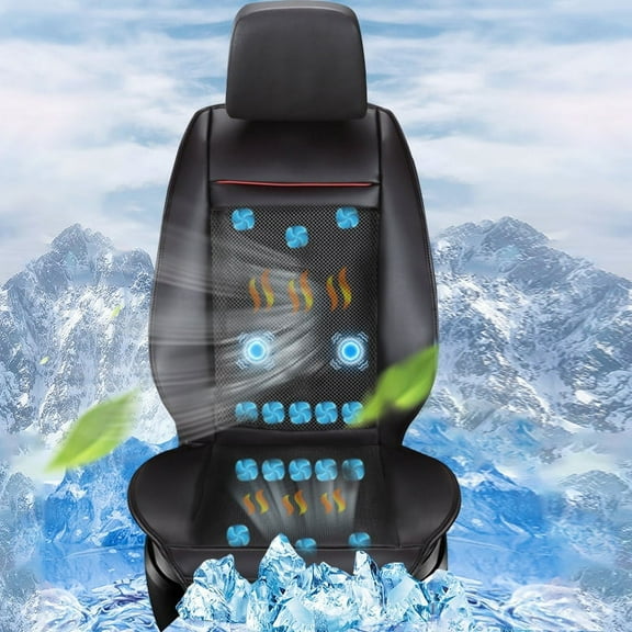 Practisol Heated Car Seat Cover Cooling Car Seat Cushion Massage Seat Cushion with Heat Ventilated Cooling Car Seat Warmer Cushion 12V Universal Fit