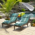thumbnail image 3 of ARDEN Outdoor Chaise Lounge Cushion 72 x 21, Teal Cobalt Stripe, 3 of 6
