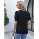thumbnail image 3 of Blusa Manga Corta Abullonada Para Mujer Camiseta Ajustada, 3 of 5