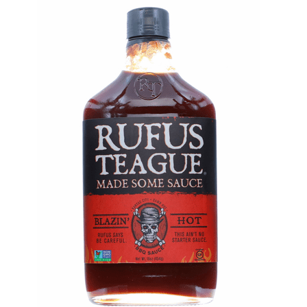 Rufus Teague Gluten Free Blazin Hot BBQ Sauce, 15 oz [Pack of 6]