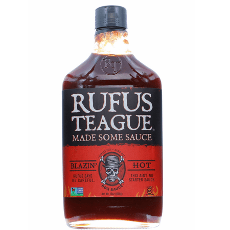 Rufus Teague Gluten Free Blazin Hot BBQ Sauce  15 oz [Pack of 6]