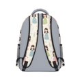 thumbnail image 3 of Princess and Flower Beige Pattern Backpack for School, Cute School Bag with Adjustable Shoulder Straps and Padded Back, 15.3"x11"x6.7", 3 of 5