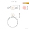 thumbnail image 5 of Angara Freshwater Cultured Pearl Criss Cross Shank Engagement Ring in 14K White Gold for Women | June Birthstone Jewelry for Her, 5 of 8