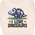 thumbnail image 3 of Inktastic Girl Dinosaur I Love Dinosaurs Toddler Sweatshirt, 3 of 4
