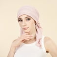 thumbnail image 4 of Dalrosia Women Pre-Tied Beanie Headwear Turban Beanie Caps Head Wrap Headscarf for Women Sleep Hair Cover Hat, 4 of 5