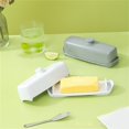 thumbnail image 3 of Shoreew Butter Box with Lid Spatula Easy Grip Handle Butter Storage Container Dust-Proof Dishwasher Safe Refrigerator Butter Dish for Kitchen Cafe Restaurant Home, 3 of 6