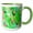 Green/White, variant on 3drose, Green Paint Splatter Design, 15oz Two-tone Green Mug