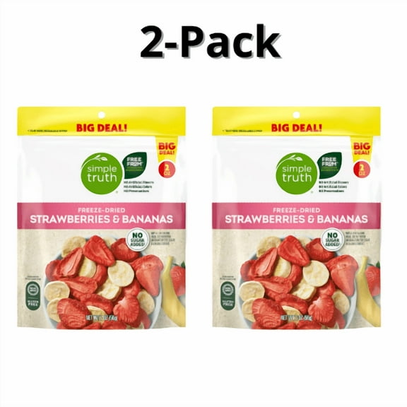 Simple Truth Freeze-Dried Strawberries & Bananas 2-Pack 2 oz
