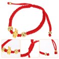 thumbnail image 2 of Women Red Rope Bracelet Zodiac Rabbit Thread String Bracelet Braided Adjustable Bracelet, 2 of 7