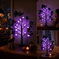 thumbnail image 5 of 2026 USB Battery Powered Light Up Table Tree, Black Artificial Decorative Tree with LED Ornament Lights, 60cm Spooky Halloween Desktop Centerpiece for Indoor Holiday Decor, 5 of 6