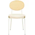 thumbnail image 4 of Euston Modern Upholstered Dining Chair with Round Wicker Back Style Set of 2, 4 of 12