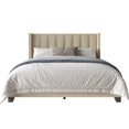 thumbnail image 3 of Home Design Saco Twin Upholstered Platform Bed Frame For Adult, Dark Beige, Easy Assembly, 3 of 6