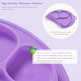 thumbnail image 2 of PENGXIANG Silicone Suction Toddler Plates DIY Complementary Food Placemat Suction Cup for Baby Children, Children DIY Plates,Divided Toddler Plates-First Foods + Self-Feeding, 2 of 7