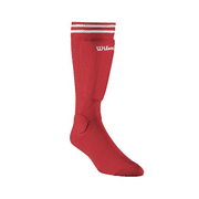 Wilson Peewee-Size Sock Shin Guards, Red