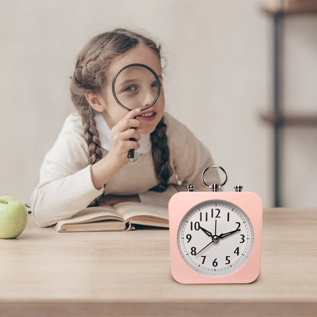 Créatifs de Mode Bonbon Paresseux Silencieux Petit Réveil de Bureau Vent Balayant Deuxième Horloge